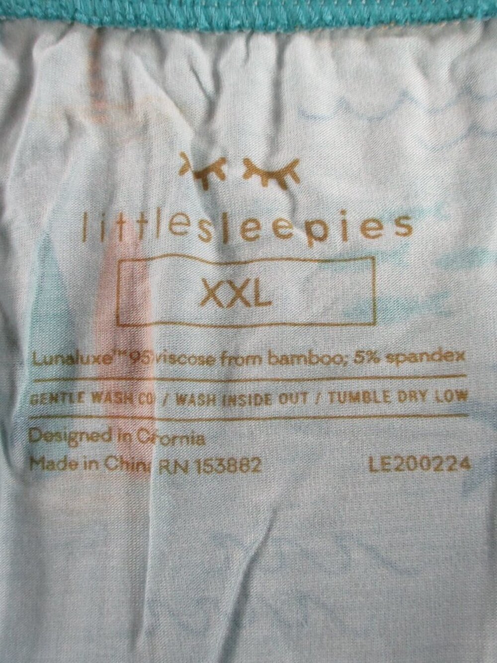 NEW Little Sleepies Womens Pajama Shorts XXL Blue Surf Life Cozy Soft Bamboo PJ - Picture 5 of 8